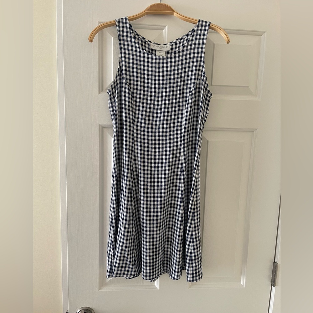 Classic Black and White Gingham Dress